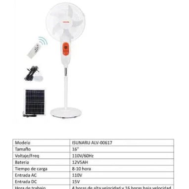 Ventilador recargable de 16" - Img 122904788