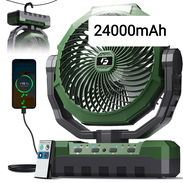Ventilador recargable portátil FRIZCOL 24000mAh (Hasta 60Hrs uso continuo) Luz LED y mando a distancia, POWER BANK Nuevo - Img 57110624