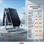 Panel longi 620 WH bifacial lo mejor para kit solares  P0516-AV011 - Img 57211991