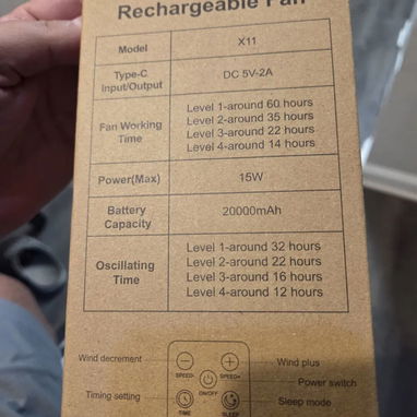 Ventilador x 11 recargable - 3/3