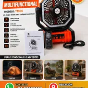Ventilador Outdoor TOPMAQ TM06 Multifuncional con Luz LED - Img 56492146