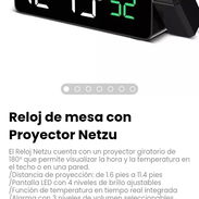 Reloj de mesa con Proyector Netzu. Proyector giratorio de 180° que permite visualizar la hora y la temperatura - Img 55909841