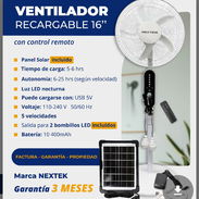 Ventilador recargable 16" Nextek garantía 3 meses damos factura se acepta también pago vía zelle - Img 55403555