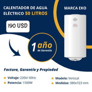 ♨️ CALENTADORES ELÉCTRICOS 220 V 🔴 ECO 🆗 50 LITROS 💲 190 USD 🆗 80 LITROS 💲 270 USD - Img 52638076
