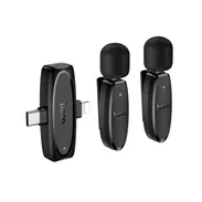 Hoco L15 – Dual-mic clip-on inalambrico digital microfono(iP/Type-C) 6942007638623 black - Img 57968672