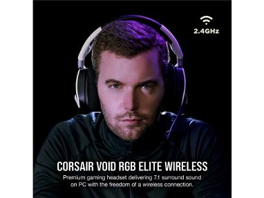 0km✅ Auriculares Corsair VOID RGB Elite Wireless White 📦 20Hz-30KHz, 7.1, iCUE, Inalámbrico, 50mm, 16H ☎️56092006 - Img 65030993