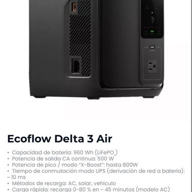 Ecoflow delta 3 1024wh, delta 3 calssic 1024wh, delta 2 1024wh o baterias extra delta 2, delta 3 1024wh tdo 0km garantia - Img 118459953
