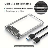 ⭐⭐⭐ Vendo Caja externa para disco de laptop 2.5 / New / Transparente / Incluye cable 3.0 ⭐⭐⭐ WhatsApp 53881002 - Img 45244623
