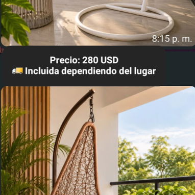 Juego de muebles para exteriores (mesas, sillón, columpio, sillas, sombrillas y toldos) varios modelos - 5/9