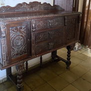 Vitrina y estante antiguo de uso de madera antigua !!!! - Img 57092558