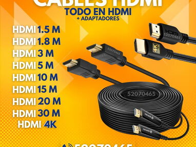 Cable hdmi = Cable HDM 1m Cable hdmi 3° Cable hdmi 5 °Cable hdmi 10 °Cable hdmi 15 °Cable hdmi 20 °Cable hdmi 25 °Cable - Img main-image