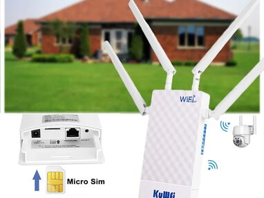 Router KuWFi 3G/4G Exterior IP65 LTE Sim 150mb/s 0km - Img 59384506