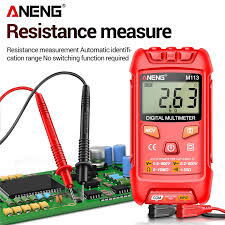 ANENG M113 multímetro digital compacto y portátil, diseñado para la medición de voltaje AC/DC, resistencia y continuidad - 8/10