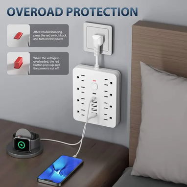 ☎️53544655 🛵 Entrega Disponible ⭐ Enchufe múltiple 14 en 1 con protección contra sobrecarga⭐ - Img 104292758
