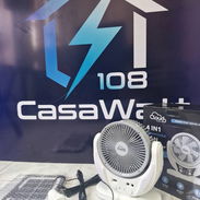 Ventilador recargable Cloud, con panel solar, bombillos y cable. Precio: 45 USD - Img 56493861