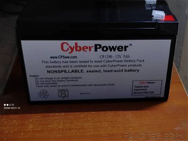 Baterias de Backup CyberPower 12V - 9AH echas en Estados Unidos Fabricacion Septiembre 2023 ( Nuevas de Paquete) - Img main-image-45117578