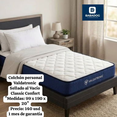 Colchón personal Valdatronic Sellado al Vacío Classic Confort *Medidas: 99 x 190 x 20* Precio: 140 usd con envío - Img 122693854