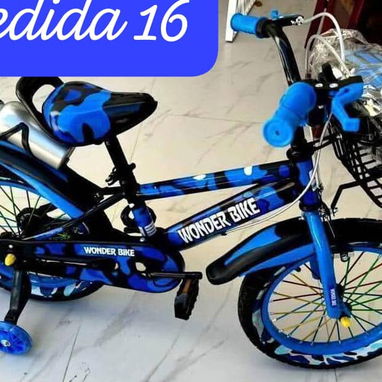 Bicicletas 16 azul,rosada y roja casco de protección pomo de agua y cesta para niñas y niños de 4 a 8años nuevas en caja - 3/3
