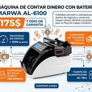 MÁQUINA DE CONTAR DINERO CON BATERÍA - MARWA - Img 56431962