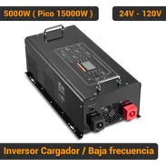 Inversor Cargador VEVOR 5000W 15000W Pico Baja Frecuencia 24V a 120V Onda Pura Con Control Remoto Off Grid Negro ⚡ Pote - Img 55761072