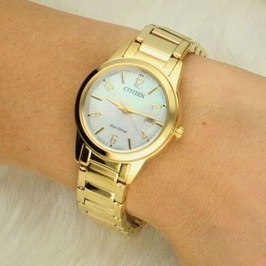 RELOJ CITIZEN ECODRIVE CLASSIC (FE1242-78D) DE MUJER , NUEVO A ESTRENAR , 29MM EN ACERO INOXIDABLE DORADO  58049738 - 4/4