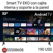 Televisor EKO 32" con cajita interna y soporte a la pared - Img 57523081