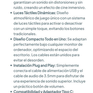 🔊 Altavoces LENRUE G11 para PC y Laptop – Sonido Estéreo y Diseño Gaming. Bocina Barra de sonido 🌐 46 USD - 7/8