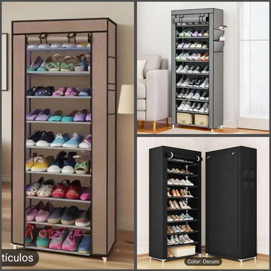 Organizador de Zapatos de 10 Niveles con Cortina Antipolvo (cj-gu) - Img 112881842
