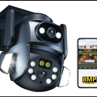 Doble camara de seguridad con alarma e inteligencia artificial - Img 111731571