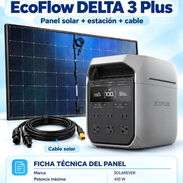 Combo de Ecoflow delta 3 plus+ cable de 10 metros + panel de 450 w - Img 58460258