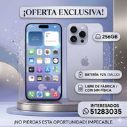 Vendo o Cambio , IPHONE 16 Pro Max , Libre , 92% bat , Sim Fisica , 51283035 - Img 55652350