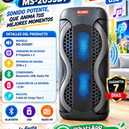 BOCINA DE 8 PULGADAS MS-2055BT, NUEVA EN SU CAJA CON ENTREGA DE FACTURA Y GARANTÍA. VARIEDAD DE BOCINAS RECARGABLES - Img 57311613