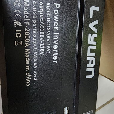 Inversor de corriente de 12 volt a 110 volt, 60 Hz, de 2000W, Onda Pura completa - 2/3