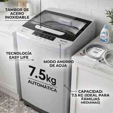 Lavadora automática milexus de 7.5 kg - 4/4