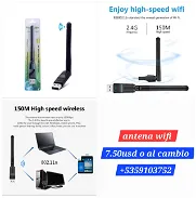 Antenas wifi de largo alcance con precios desde 5usd a 8usd puedes pagar en cup a 350cup  son nuevas y compatibles con t - Img 45879470