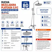 DUCHA MEZCLADORA PLATEADA S.P.C, ENTREGA DE FACTURA PARA SU GARANTÍA, VARIEDAD DE DUCHAS Y LLAVES ENTRE OTROS - Img 56803389