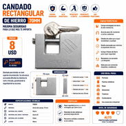 CANDADO RECTANGULAR DE HIERRO FINDER 70MM - Img 57037044