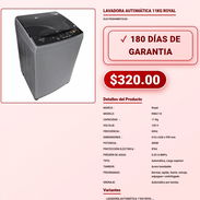 LAVADORA AUTOMÁTICA ROYAL 11KG DRENAJE POR BOMBA 400W LAVADORA ROYAL RWA110 11KG AUTOMÁTICA 120V 400W IPX4 VPT-0227 - Img 57976103