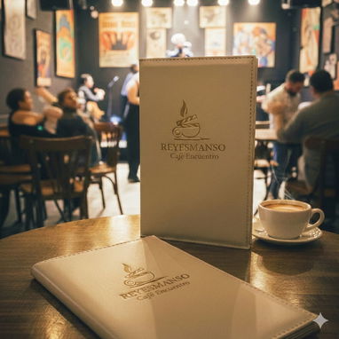 CARTAS RESTAURANTES 🔸 Carta menú en piel personalizadas con logo - 2/2
