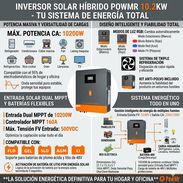 Inversor Solar Híbrido PowMr 10200W 48V a 220V/230V Onda Pura con MPPT 160A – Sistema Off-Grid de Alta Potencia - Img 55862711