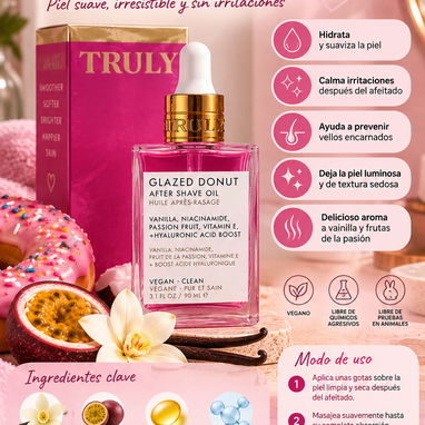 Aceite corporal post-afeitado Truly aclarante calmantes con aroma sexy cuida de irritación y daños en zonas sensibles - 5/8