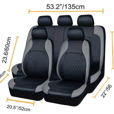 Juego de cubiertas de asiento de automóvil de 9 piezas que incluye 2 cubiertas de asiento delanteras - Img 120712466