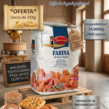 Harina Farina 25 kg  Precio:$27 usd Contenedor de 960 sacos Listo para sacar en Mariel Se despacha en almacen Playa - 3/3