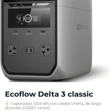 🔋⚡️ ECOFLOW - OUPES ⚡️ ENERGÍA PORTÁTIL PARA TU HOGAR  Equipos sellados en caja nuevos. Garantia por escrito de 15 dias - 4/5