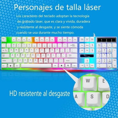 Combo de teclado mouse y teclado RGB.  22 Usd - Img 120428816