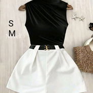 Conjunto de short y blusa negra S y M.Trae cinto - Img 55859569