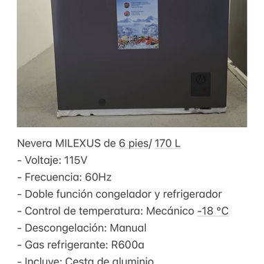 Neveras de la marca MILEXUS. NUEVAS. ENTREGA INMEDIATA - Img 123905659
