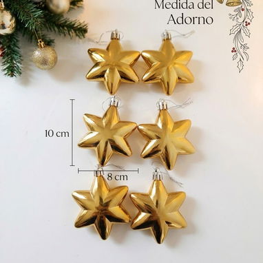 Set de 6 estrellas para arbolito de navidad (lo) - 2/3