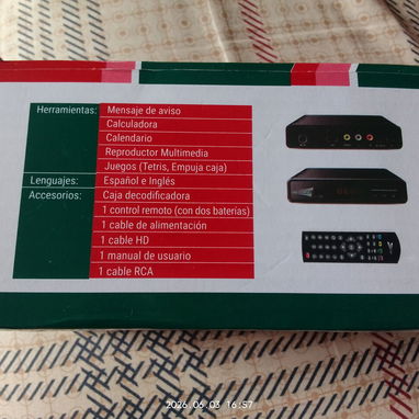 Cajita para TV decodificadora de alta definición con todos sus accesorios - Img 123303075