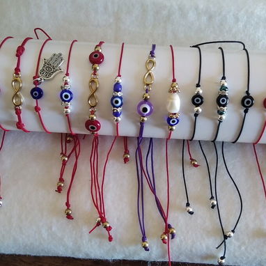 VARIEDAD DE PULSERAS TEJIDAS DE HILO CHINO - Img 123929994